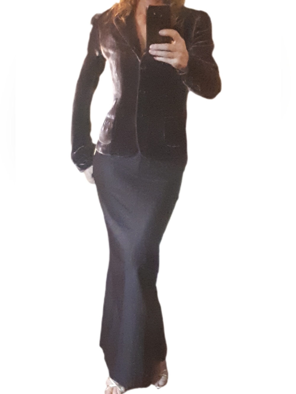 Vintage Tahari eggplant velvet blazer jacket